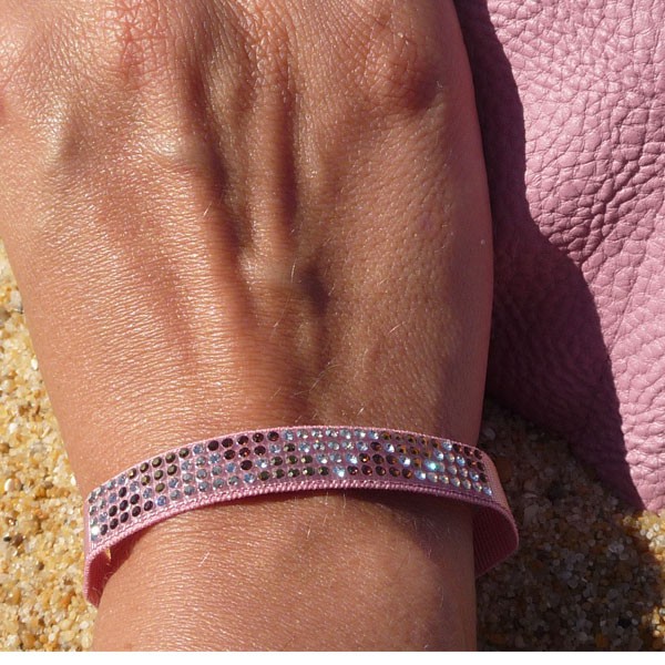 Bracelet mini triangle Rose poudré