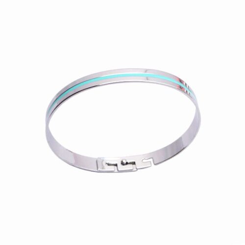 Bracelet jonc émail turquoise