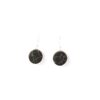 Boucles d'oreilles argent 925 pendentif noir
