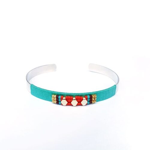 Jonc tissage et perles