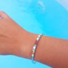 Bracelet jonc pierre rouge