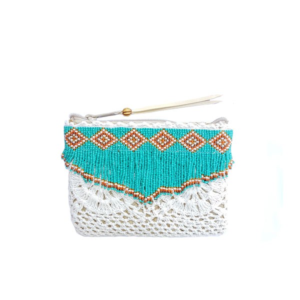 Porte monnaie crochet perles