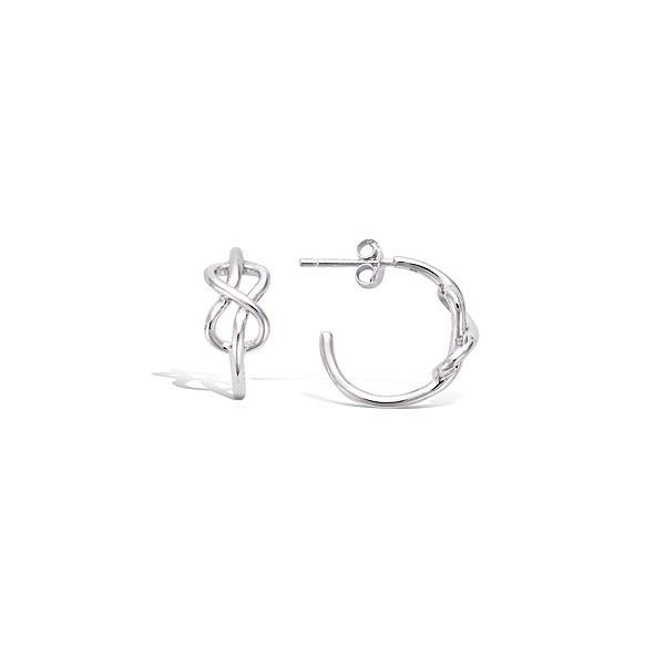 Boucles d'oreilles créole noeud marin en argent 925