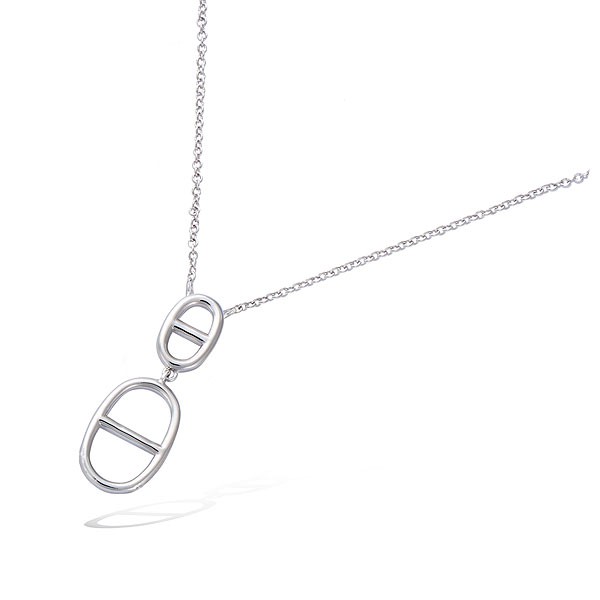 Collier argent 2 grains café en argent 925