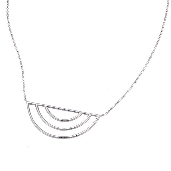 Collier ras de cou argent multi demi-cercles en argent 925