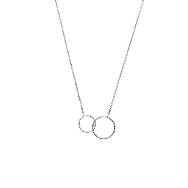 collier argent anneaux entrelacés