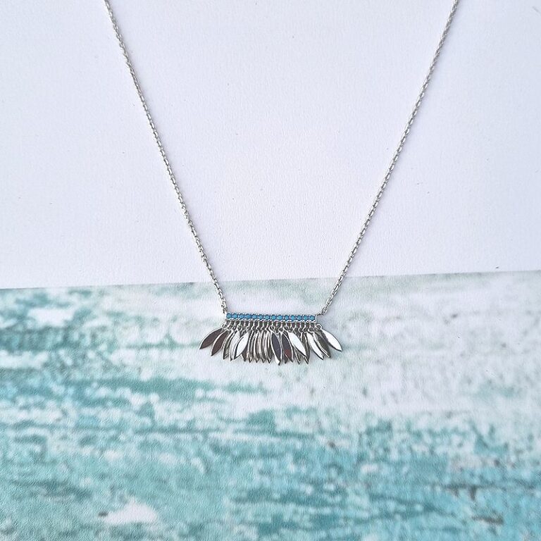 Collier Argent Pampilles Pétales