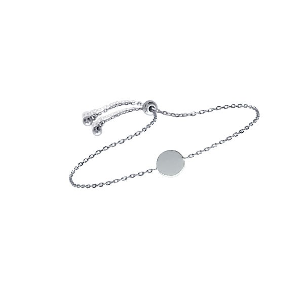 Bracelet argent 925 pastille lisse