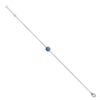 Bracelet argent 925 pierre teintée bleu nuit