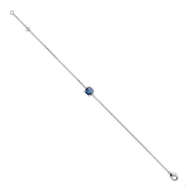 Bracelet argent 925 pierre teintée bleu nuit