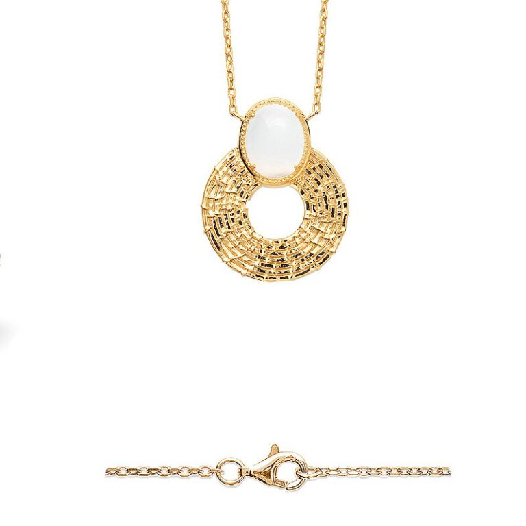 Collier pendentif pierre de lune