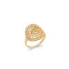 Bague Plaqué Or rosace zirconium Bague Plaqué Or rosace zirconium