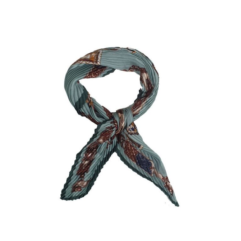 Foulard Plissé Imprimé Baroque
