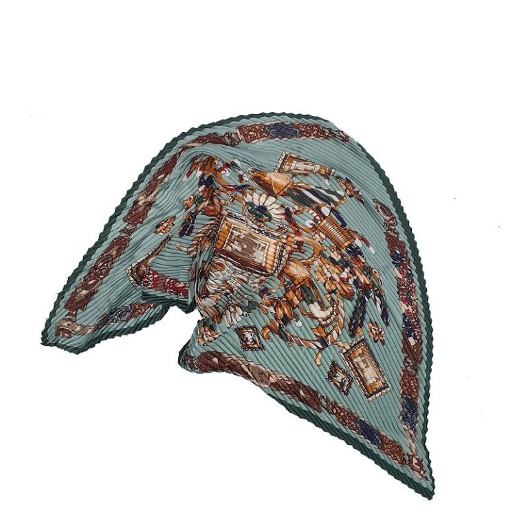Foulard Plissé Imprimé Baroque