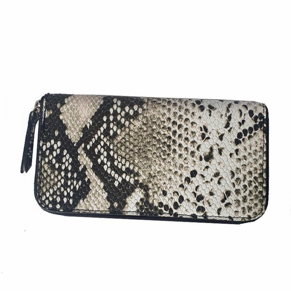 portefeuille cuir effet reptile
