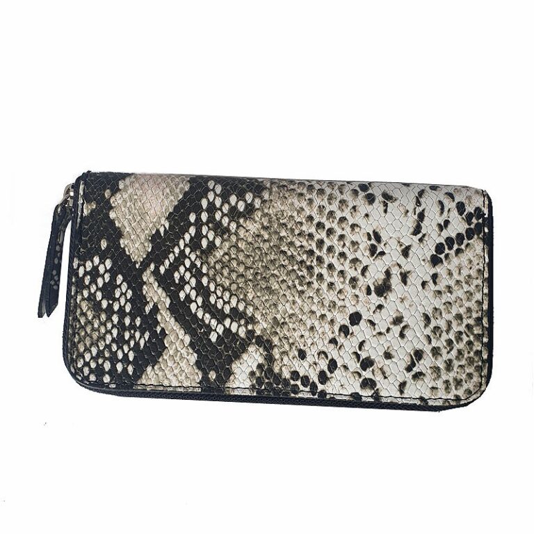 portefeuille cuir effet reptile