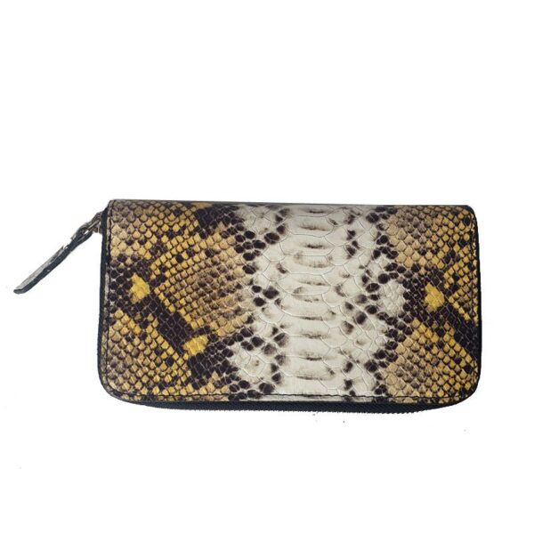 portefeuille cuir effet reptile