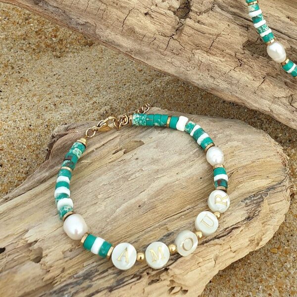 bracelet amour jaspe