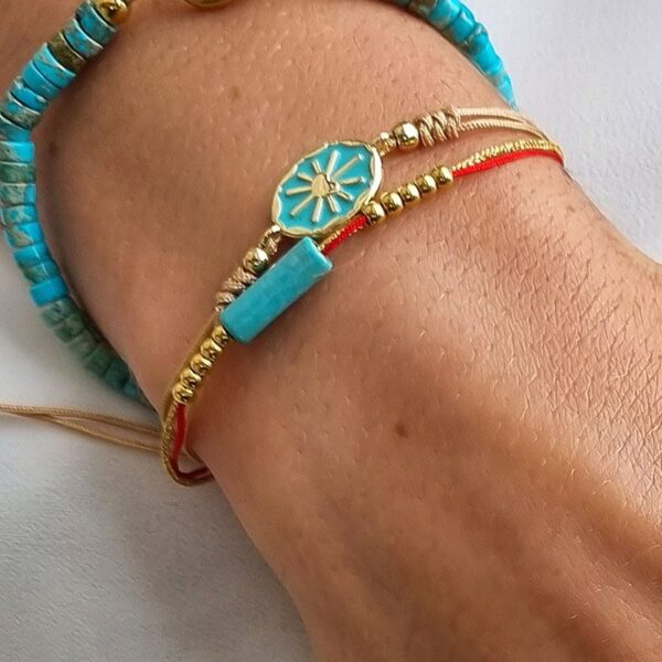 Bracelet lien Email Soleil