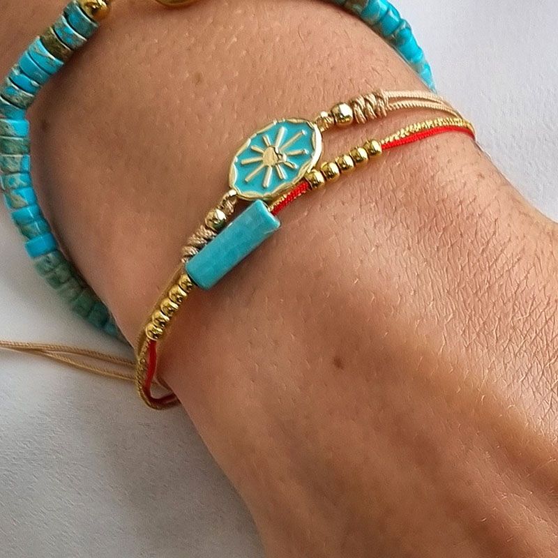 Bracelet lien Email Soleil