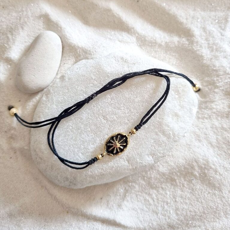 Bracelet lien Email noir Bracelet lien Email noir