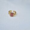 bague pierre opale rose
