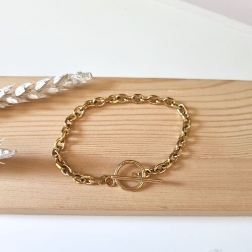 bracelet chaine dore