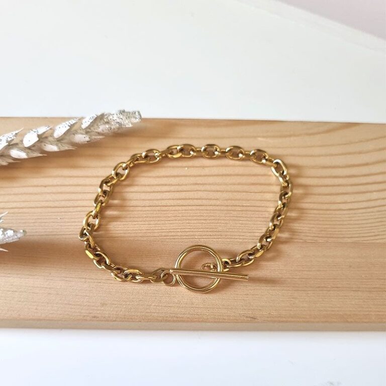 bracelet chaine dore