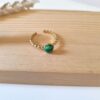 Bague ronde Malachite