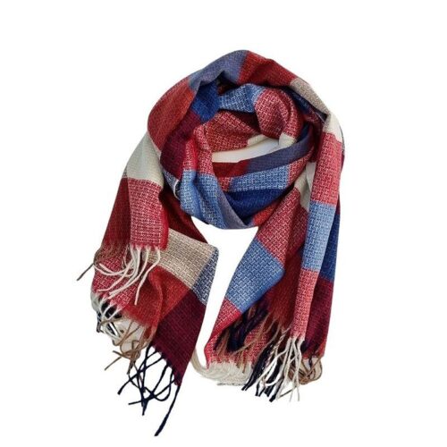 echarpe carreaux rouge