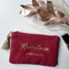 Pochette "Merveilleuse..." Bordeaux