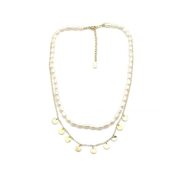 Collier double rang Perles d'eau