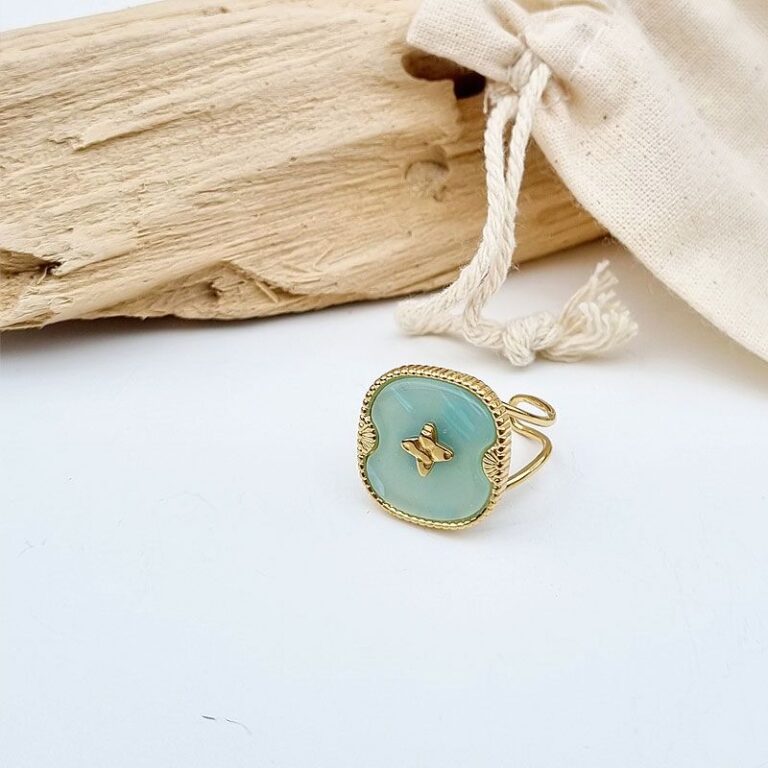 Bague Devon acetate Bleu clair Bague Devon acetate Bleu clair