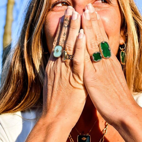 bague acetate bleu clair bohm