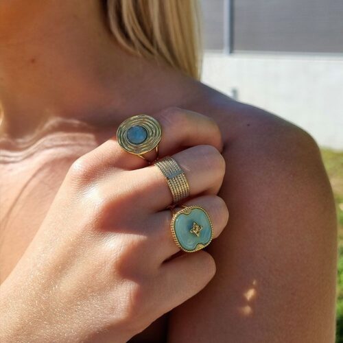 bague acetate bleu ciel
