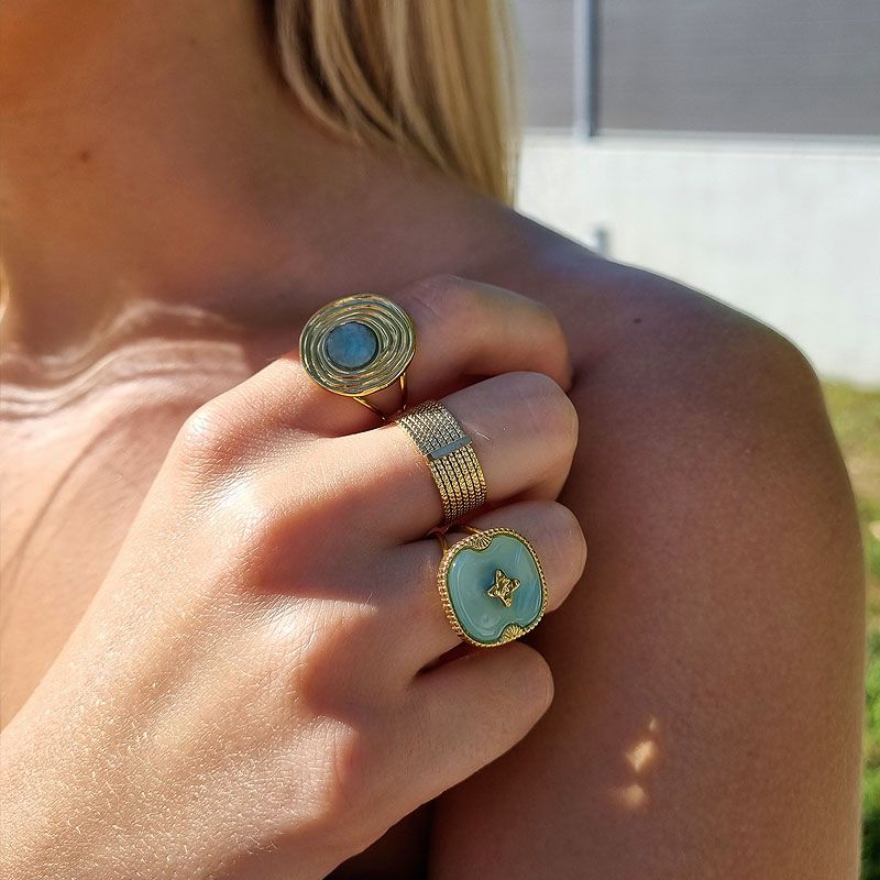 bague acetate bleu ciel