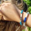 bracelet heishi bleu