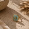 bague devon acetate bleu clair