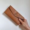 Porte cartes cuir camel