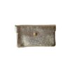 porte monnaie cuir metallisé gold