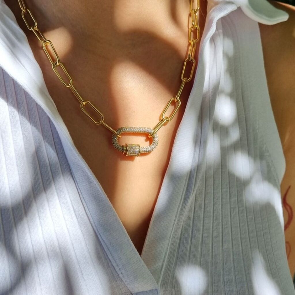 collier acier inoxydable verrou