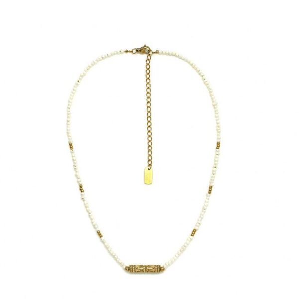 Collier perles d'eau & talisman