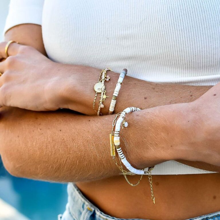 bracelet double rang pierre de soleil