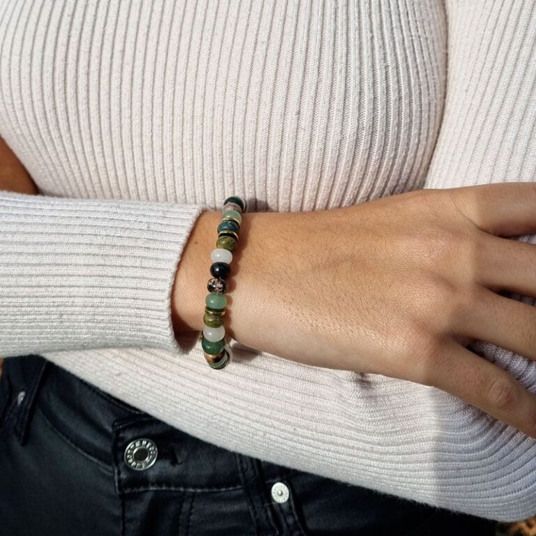 bracelet turquoise africaine rhodonite