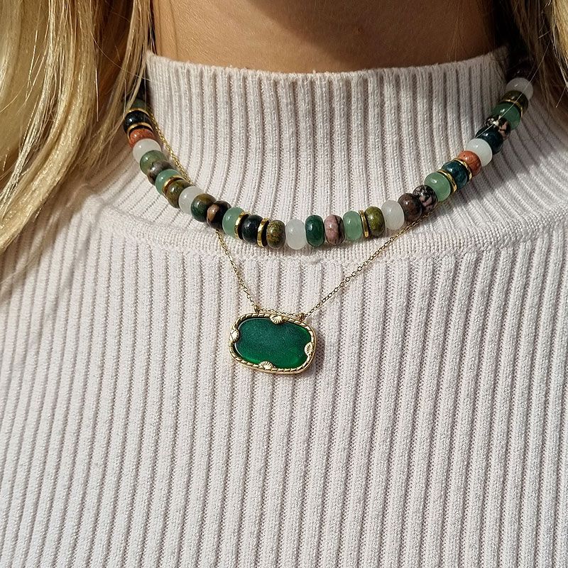 collier turquoise africaine