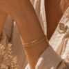 bracelet nadja 3 rangs acier inoxydable bohm paris
