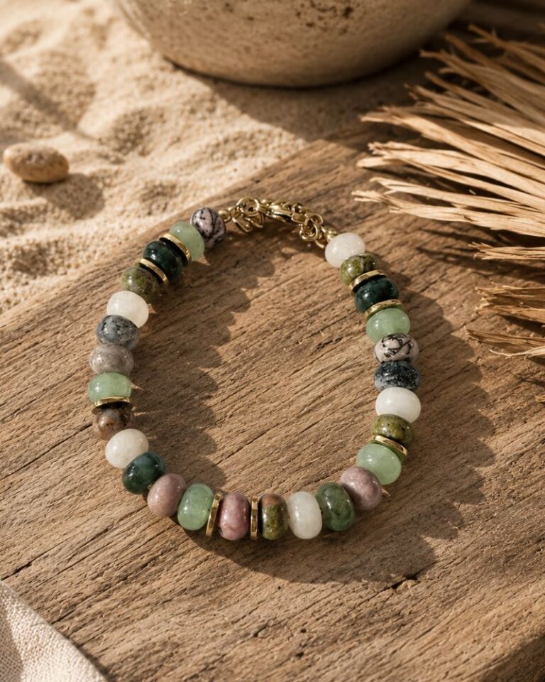 bracelet lina turquoise africaine & rhodonite bracelet lina turquoise africaine & rhodonite bijou bohm