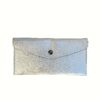 Porte-carte Cuir Argenté