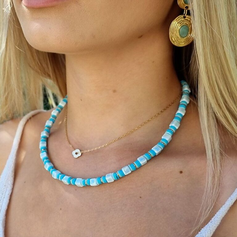 Collier Aelis Bleu clair