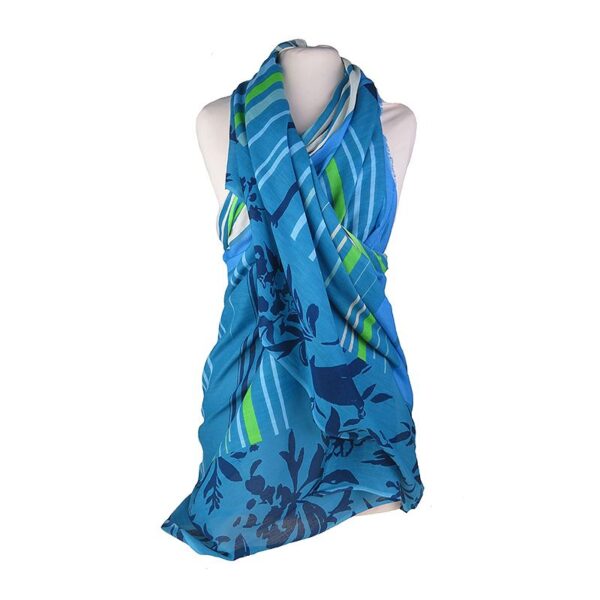 Paréo Brigitte Bardot rayures Orage Ramatuelle